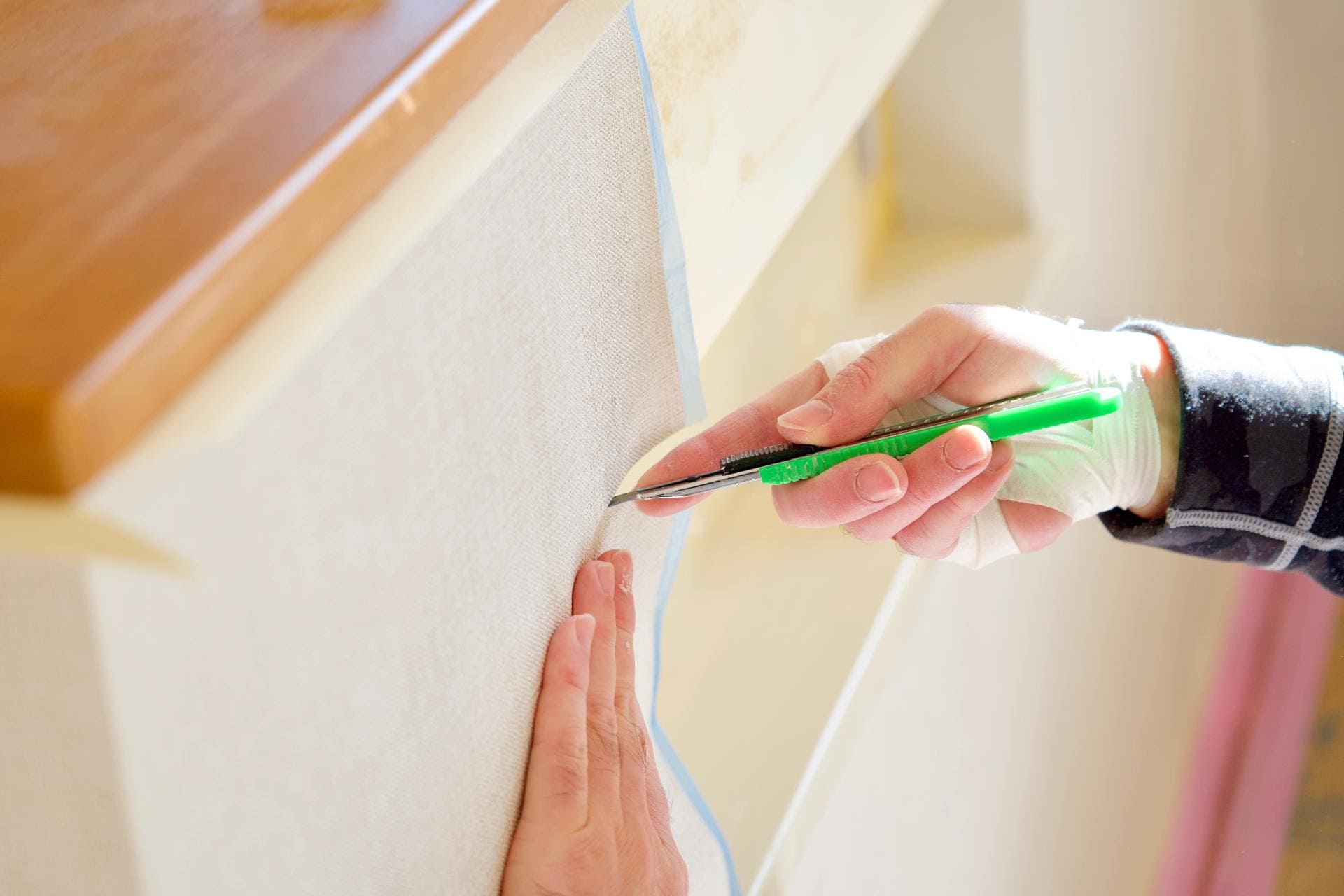 クロスを貼る画像